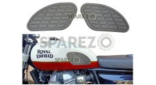 Royal Enfield GT and Interceptor 650cc Fuel Gas Tank Rubber Knee Pad Pair Grey - SPAREZO